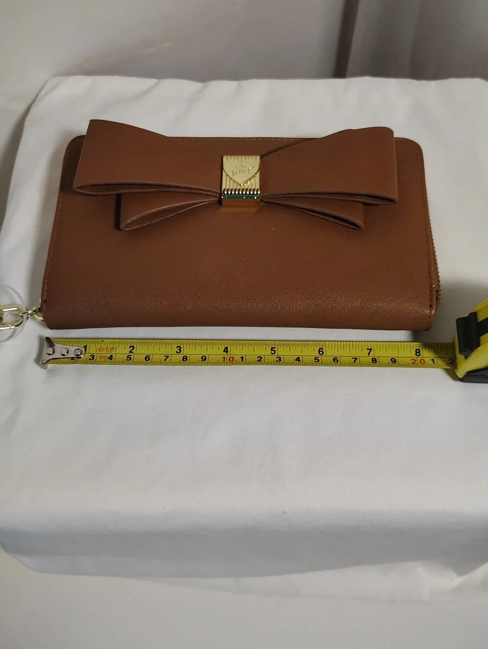 Betsey Johnson Cognac Wallet Wristlet